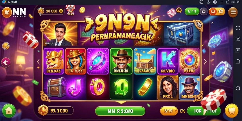 Tampilan gameplay Slot 9N9N yang seru dan interaktif.
