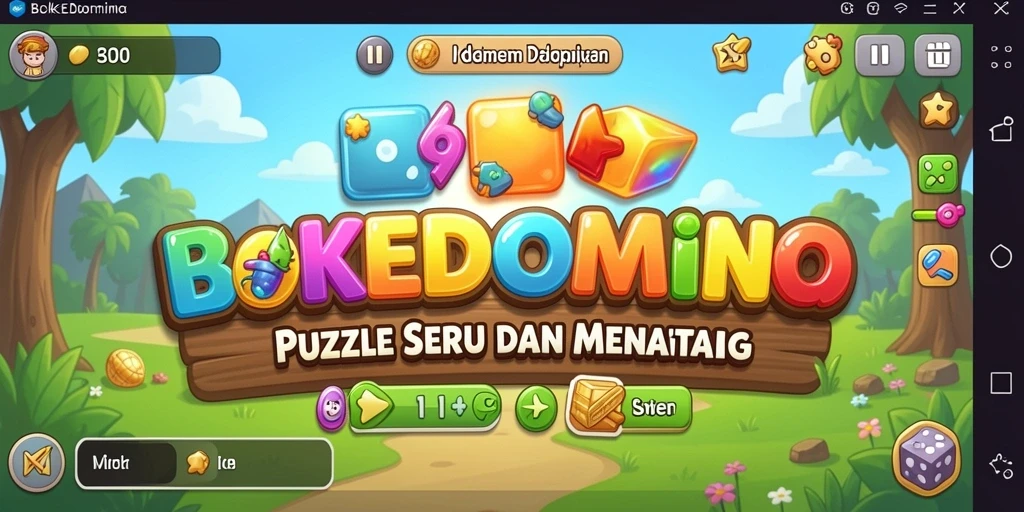 Tampilan menarik dari gameplay <strong>BOKEDOMINO</strong> yang menantang dan seru.