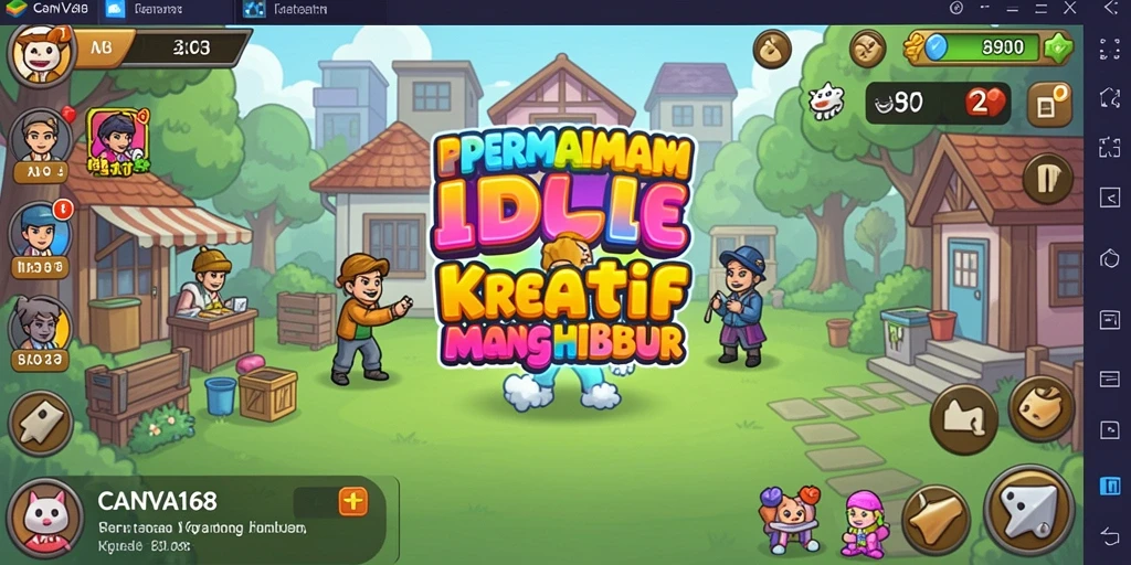 Screenshot gameplay <strong>CANVA168</strong> menunjukkan berbagai kreasi seni yang unik.