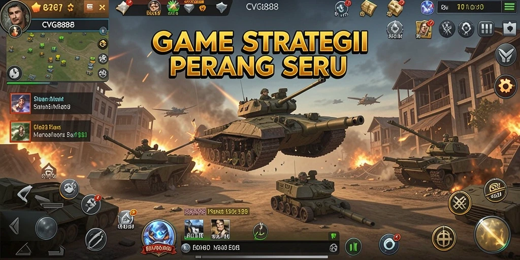Screenshot menunjukkan aksi strategi yang intens di CVG8888.