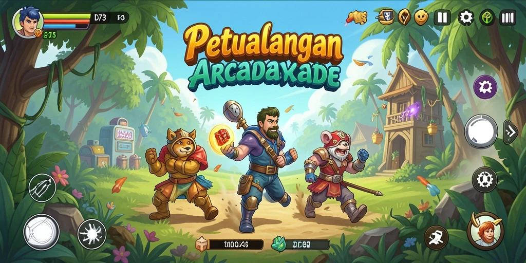 Tampilan gameplay D73 yang penuh aksi dan tantangan.