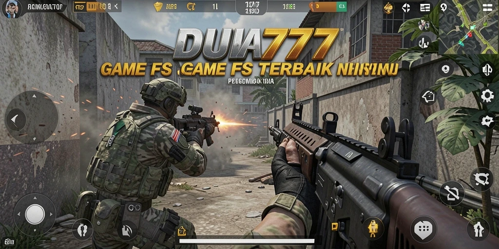 Screenshot DUNIA777 menampilkan aksi tembak-menembak yang mendebarkan.