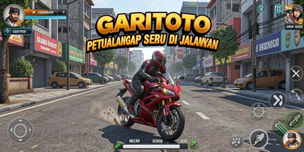 Screenshot GARITOTO menunjukkan aksi balapan yang mendebarkan di jalanan.