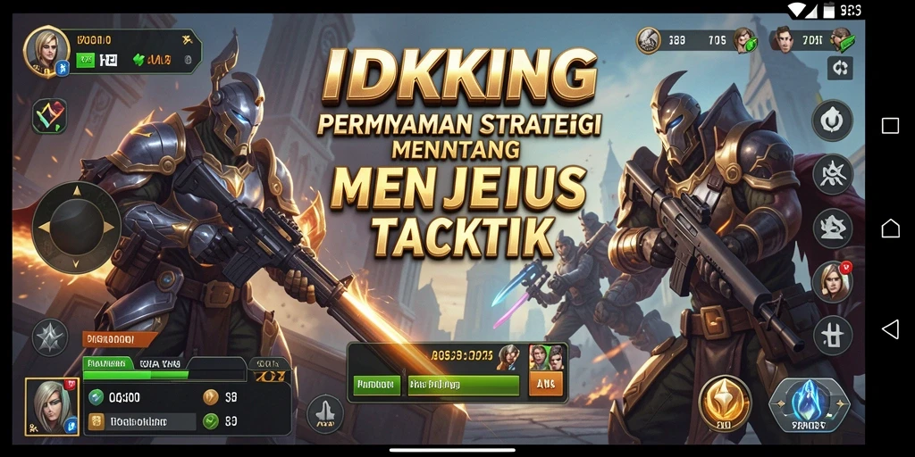 Tampilan menarik dari gameplay strategi di IDRKING.
