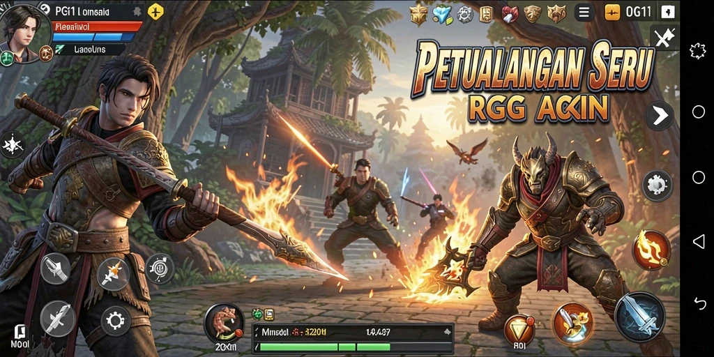 Tampilan aksi menarik dari gameplay ARPG PG11.