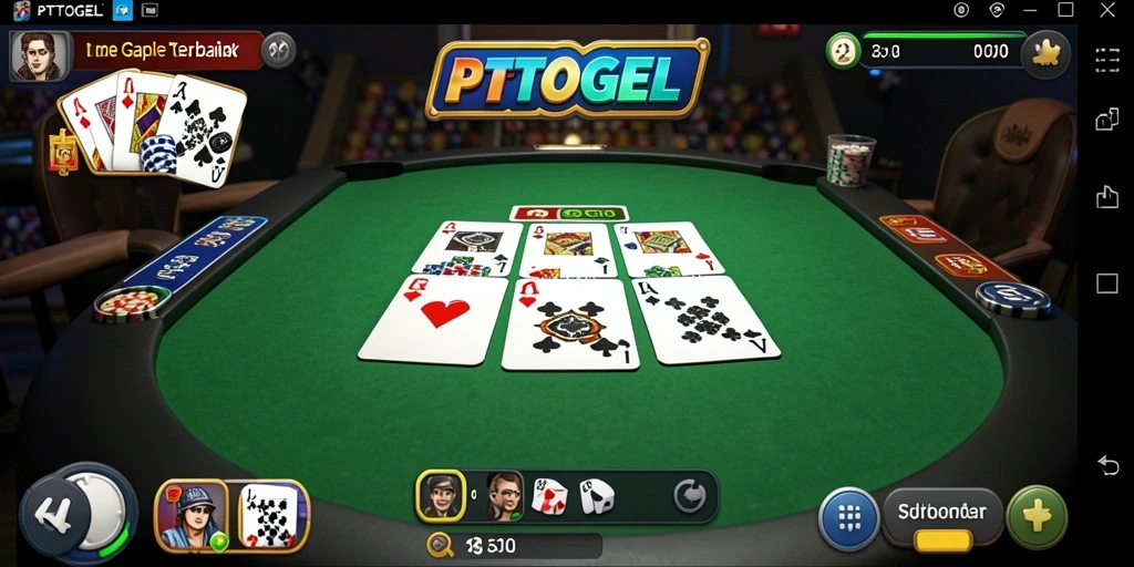 Tampilan gameplay gaple PTTOGEL yang menarik dan interaktif.