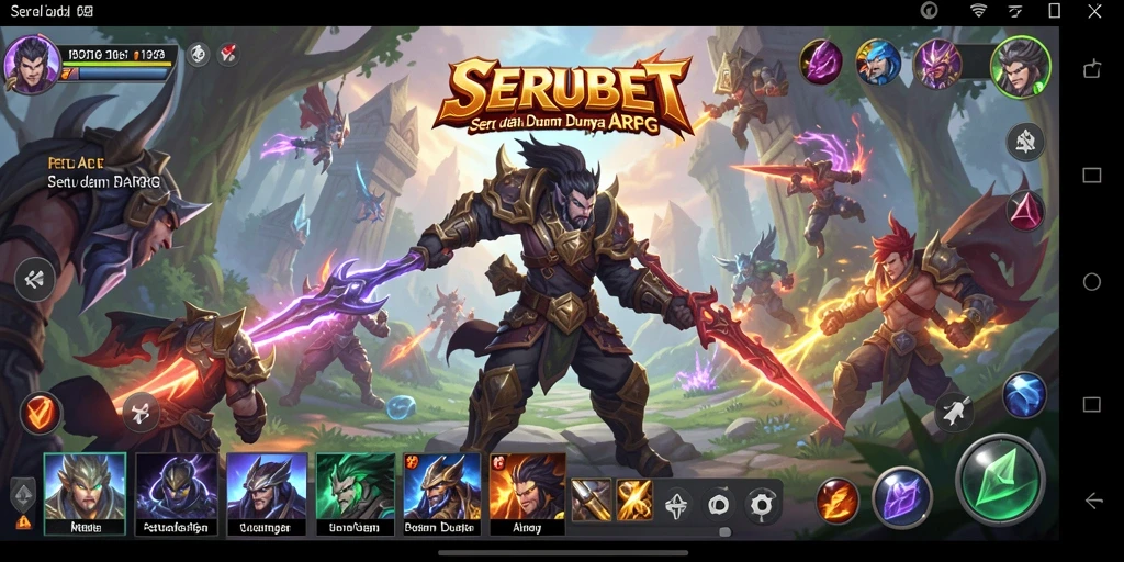 Tampilan gameplay SERUBET yang menakjubkan dan mendebarkan.